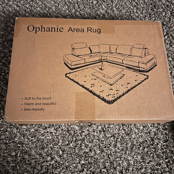 Plush Gray Area Rug 4x6 NWT - Picture 2 of 3